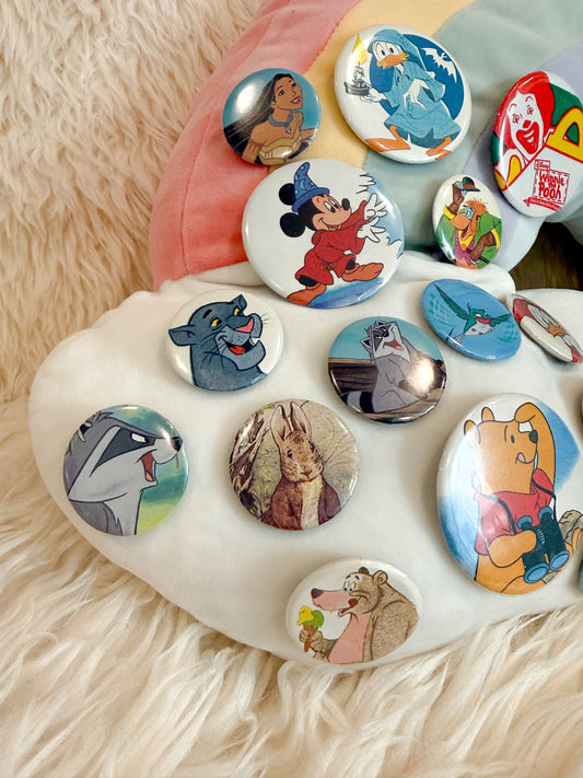 BeanTown Buddies® Vintage Book Pin Back Buttons