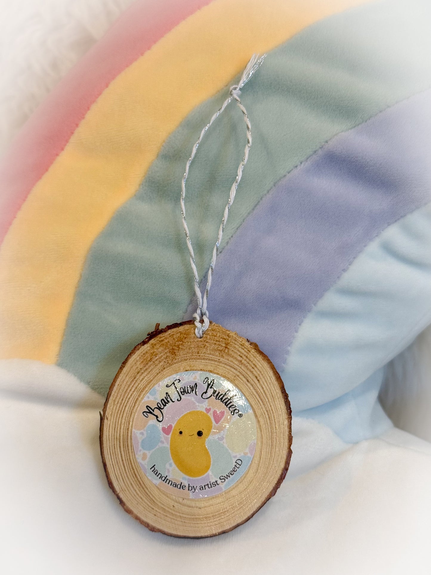 BeanTown Buddies® Wood Slice Bean Ornament