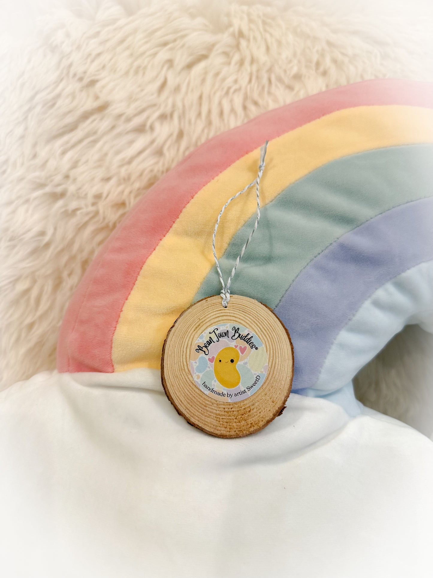 BeanTown Buddies® Wood Slice Bean-Deer Ornament