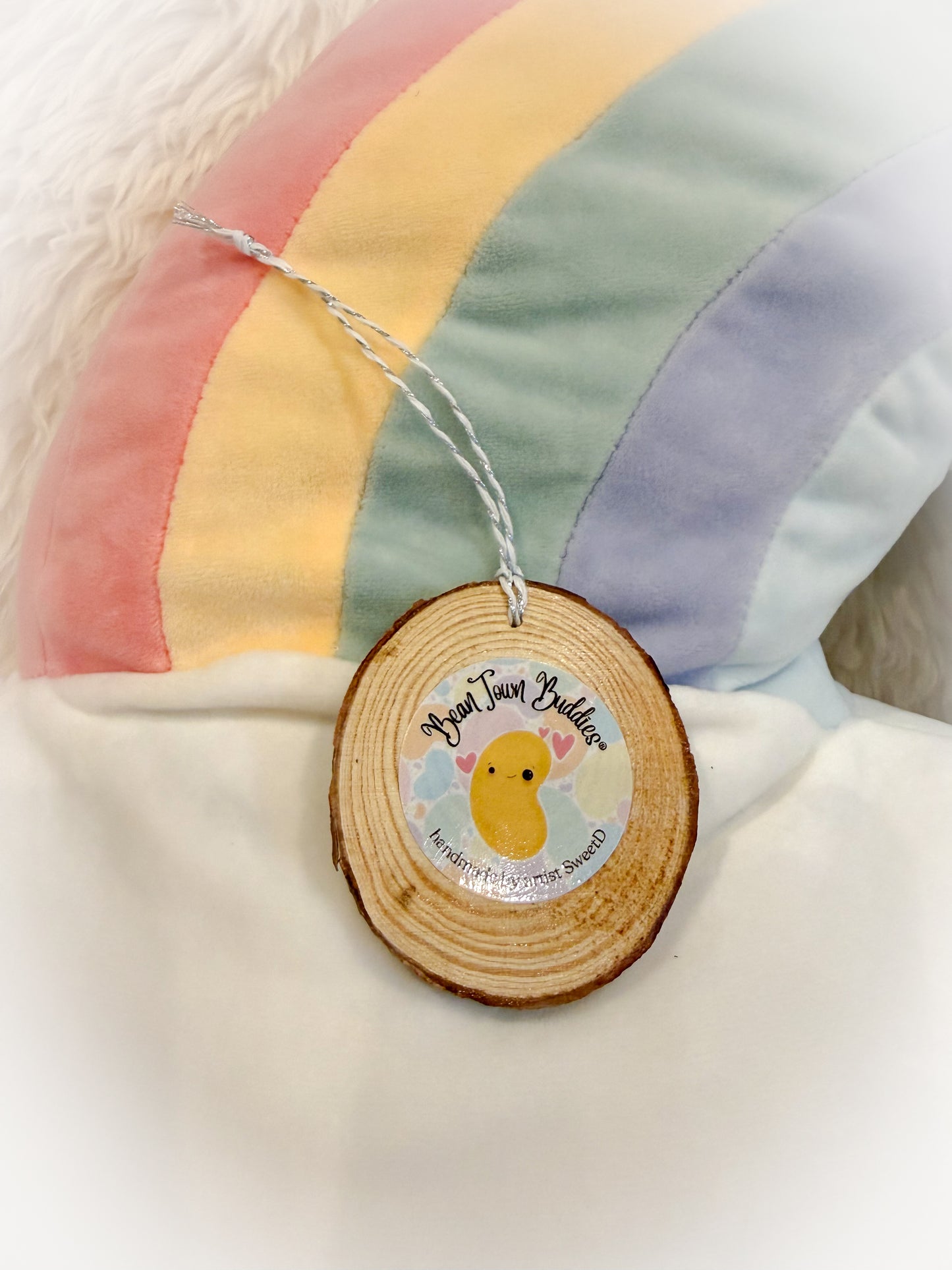 BeanTown Buddies® Wood Slice Bean Ornament