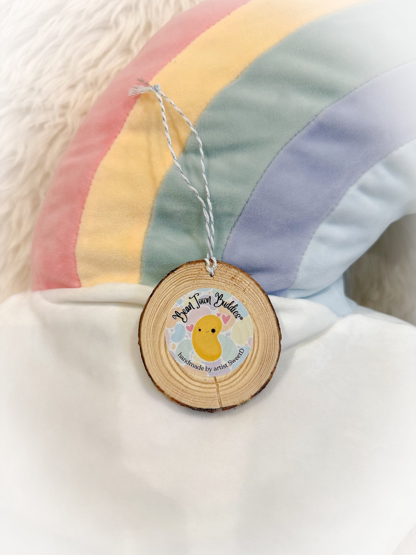 BeanTown Buddies® Wood Slice Bean-Deer Ornament