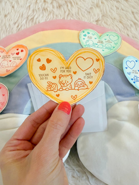 BeanTown Buddies® Mini Heart Card & Envelope Set