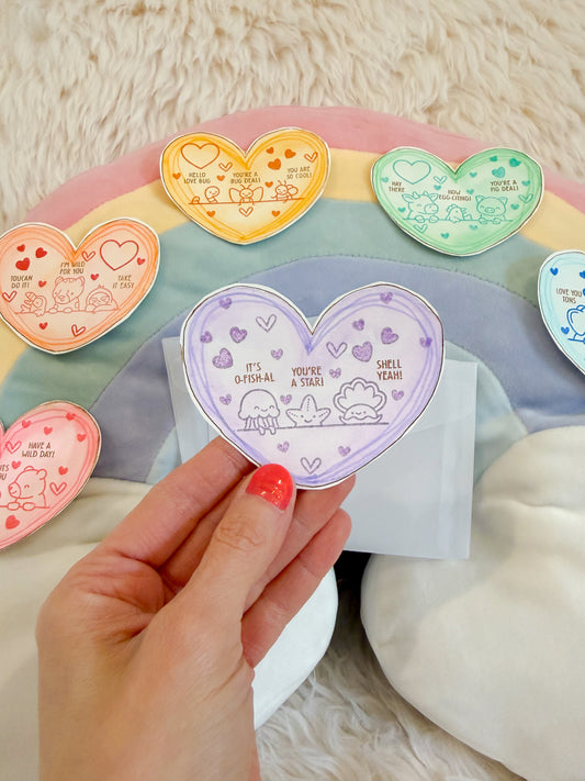 BeanTown Buddies® Mini Heart Card & Envelope Set