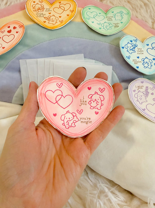 BeanTown Buddies® Mini Puppies Heart Card & Envelope Set