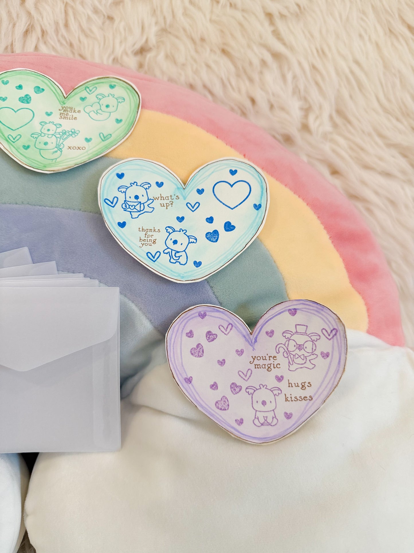 BeanTown Buddies® Mini Koalas Heart Card & Envelope Set