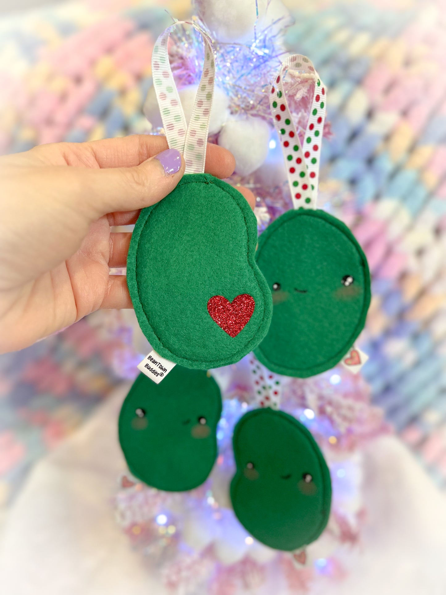 BeanTown Buddies® Oli Green Jelli Bean Felt Ornament