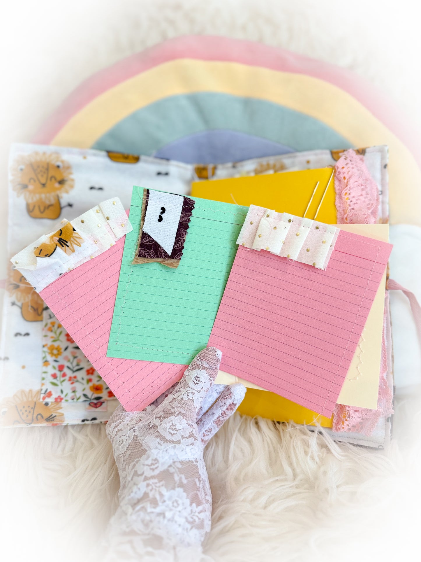 BeanTown Buddies® Quilted Lion Junk Journal