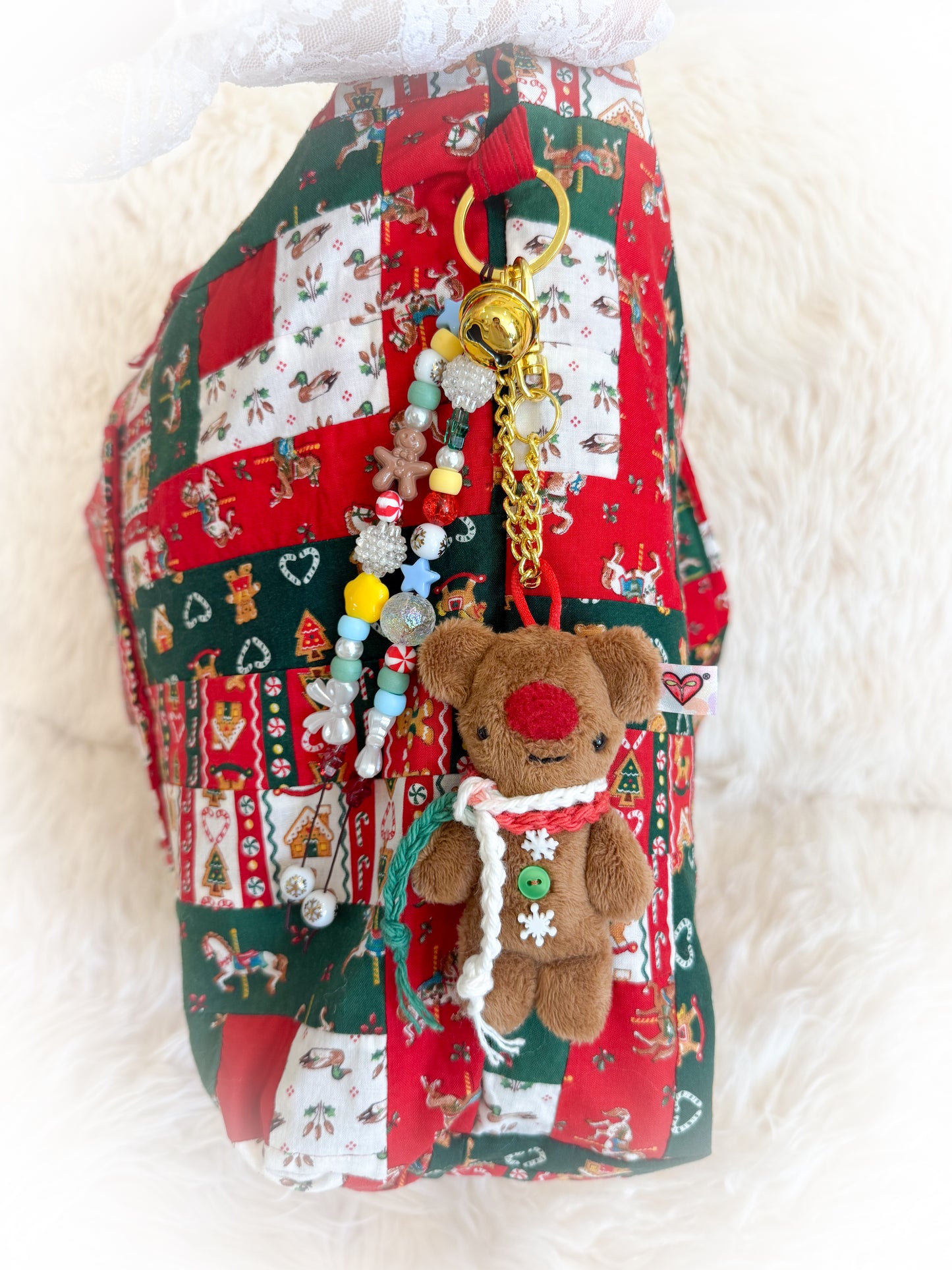BeanTown Buddies® Vintage Xmas Quilt Tote Bag