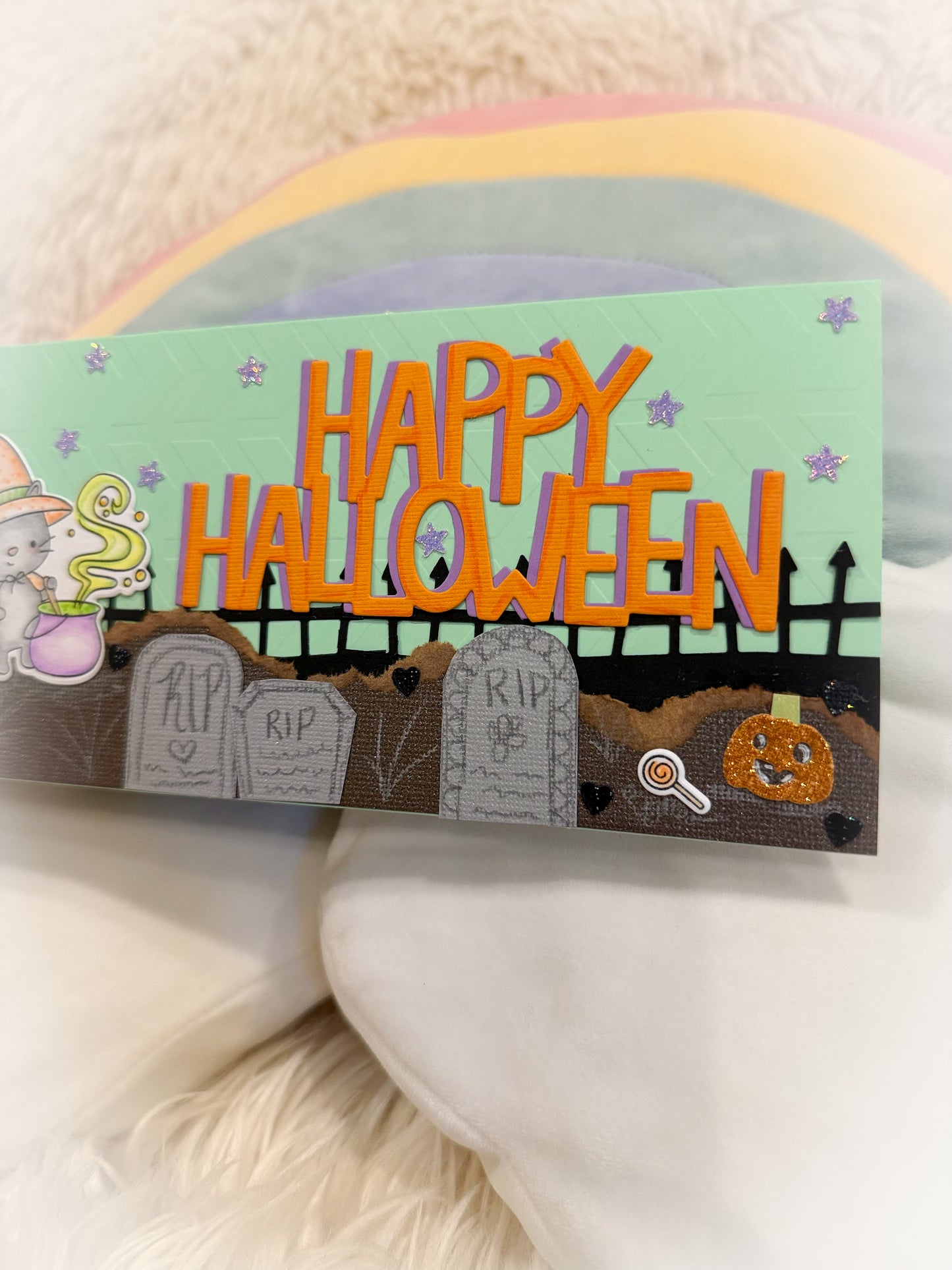 BeanTown Buddies® Halloween Slimline Greeting Card