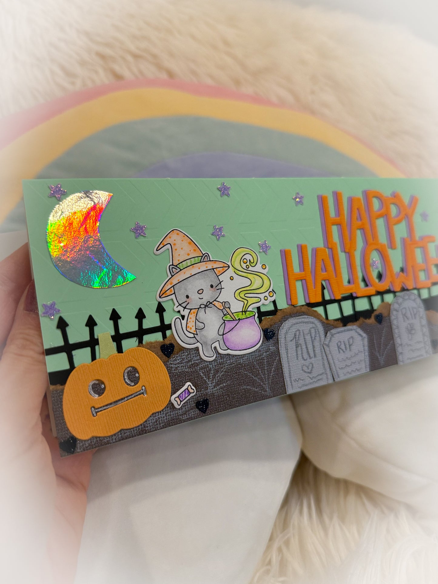 BeanTown Buddies® Halloween Slimline Greeting Card