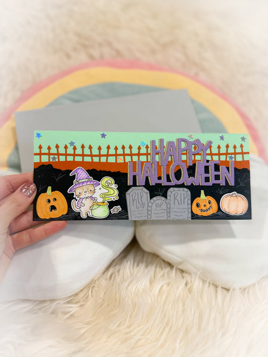 BeanTown Buddies® Halloween Slimline Greeting Card