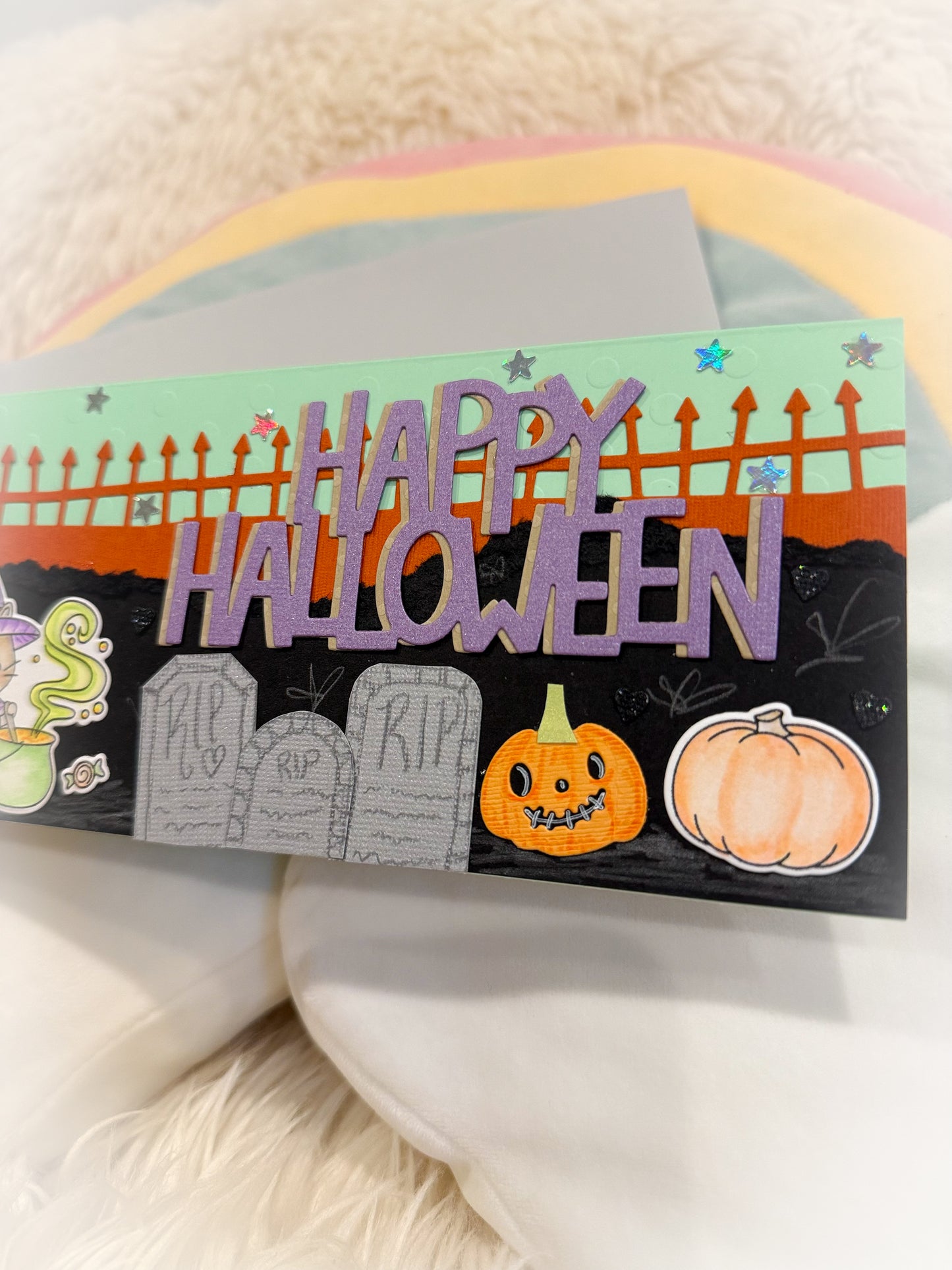 BeanTown Buddies® Halloween Slimline Greeting Card