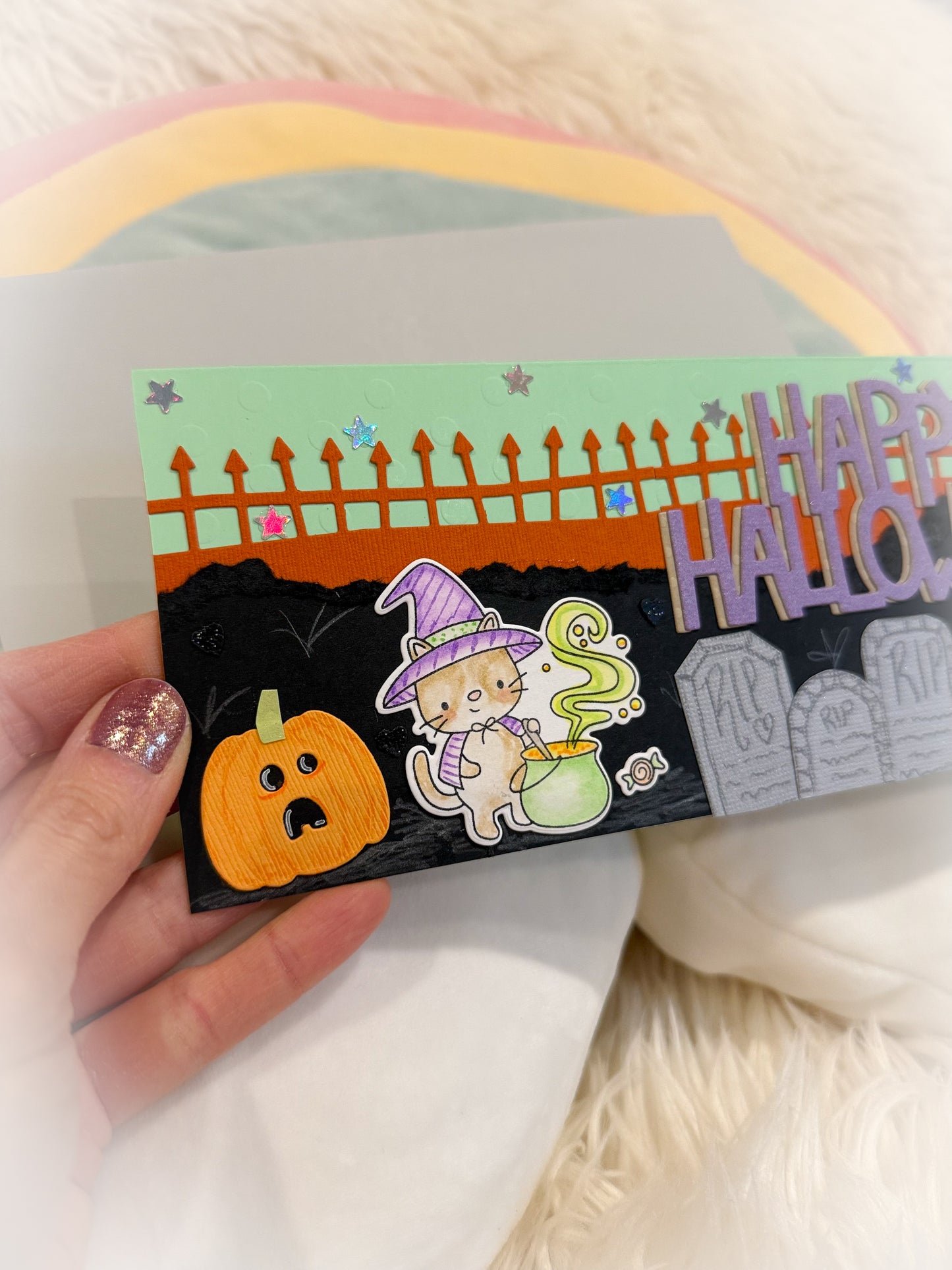 BeanTown Buddies® Halloween Slimline Greeting Card