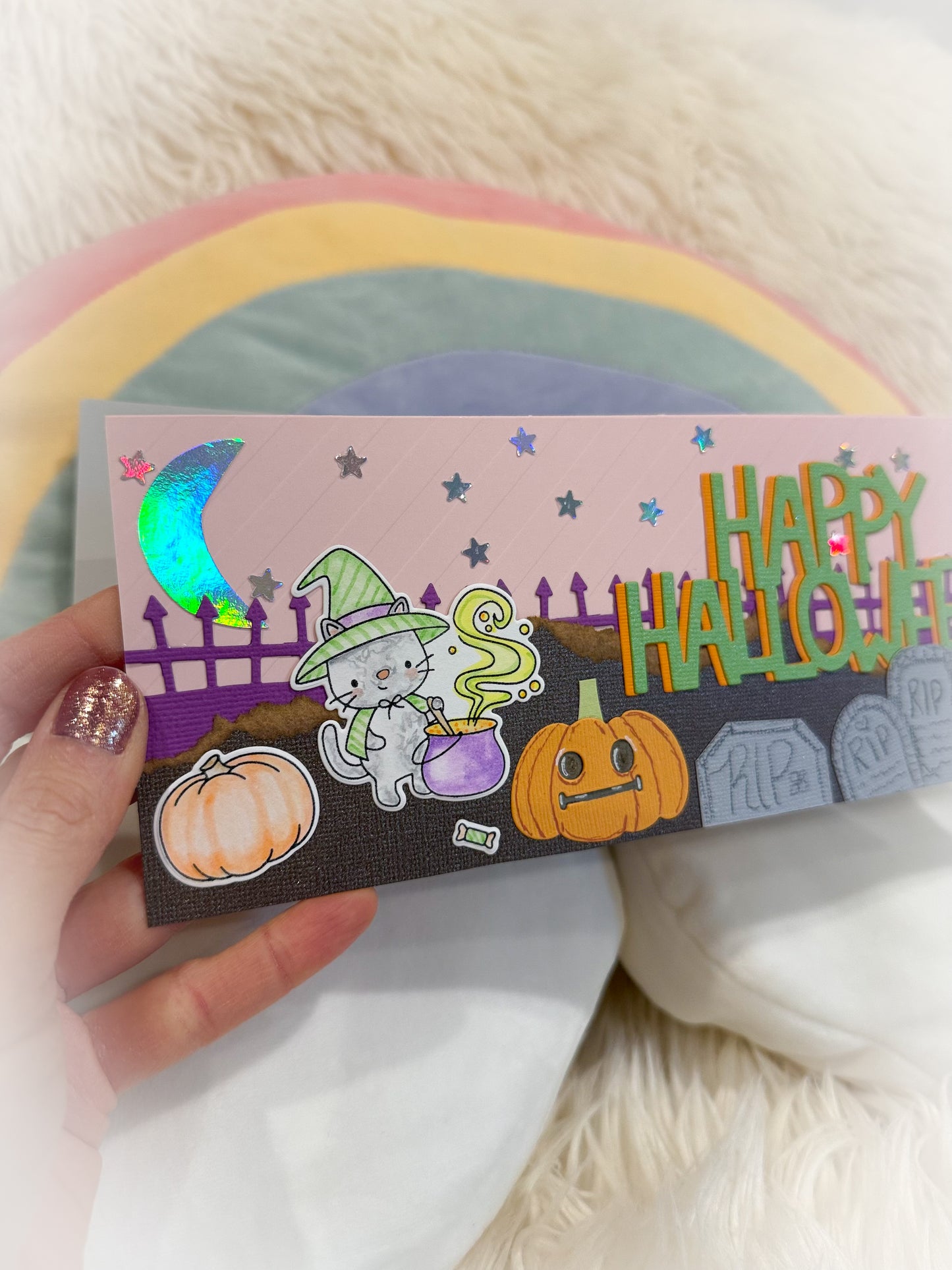 BeanTown Buddies® Halloween Slimline Greeting Card