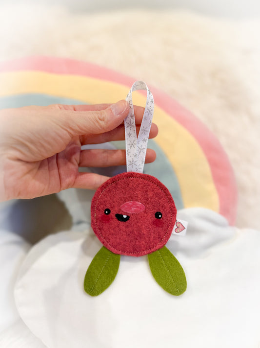 BeanTown Buddies® Cran-Berri Wool Felt Ornament