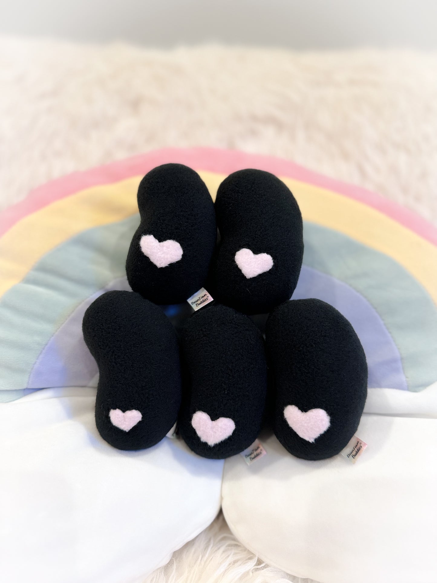 BeanTown Buddies® Black Jelli Bean Pocket Plushie