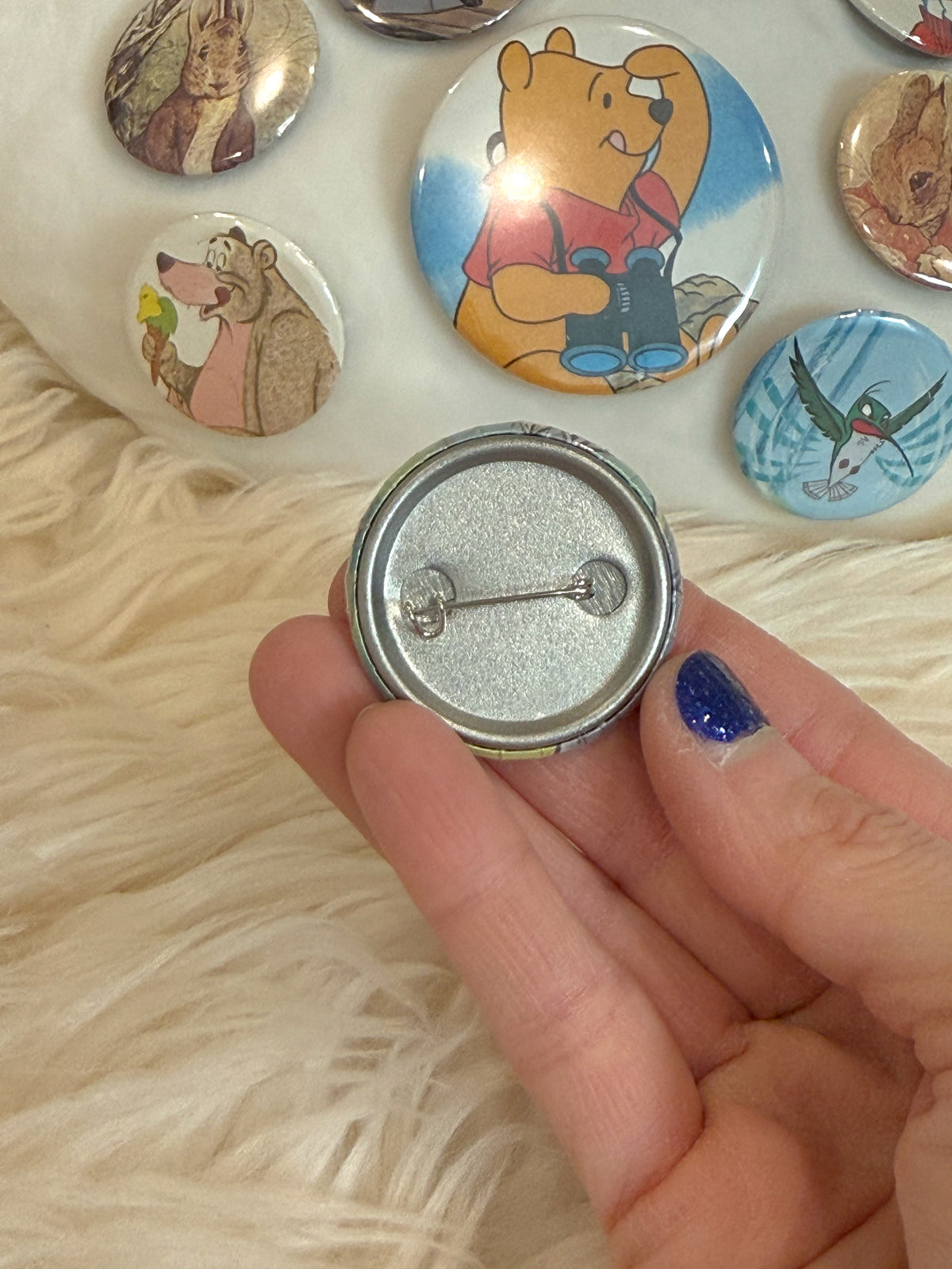 BeanTown Buddies® Vintage Book Pin Back Buttons