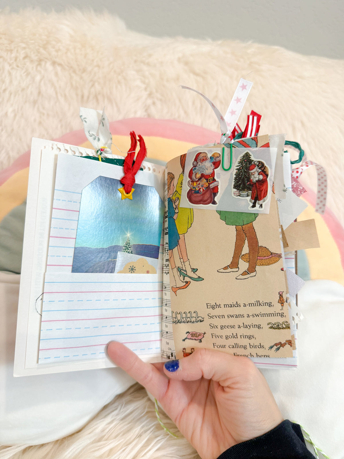 BeanTown Buddies® Vintage Christmas Card Junk Journal