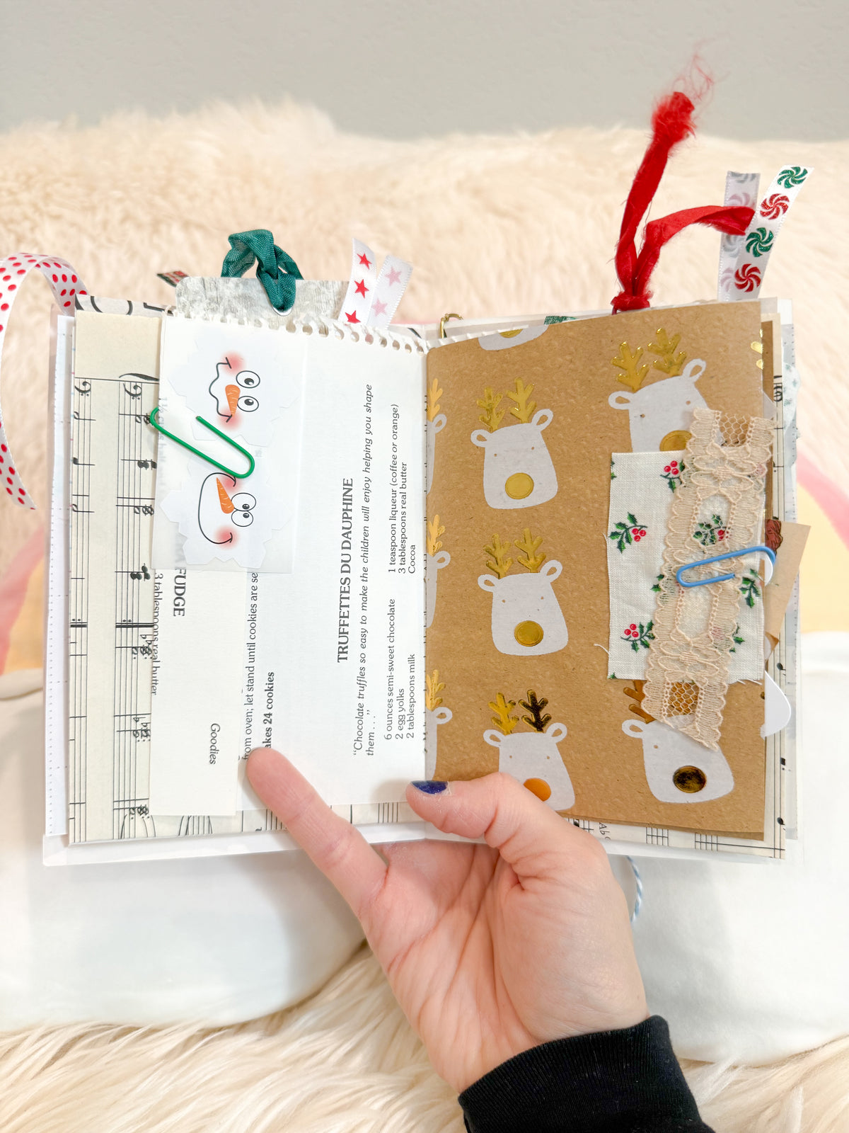 BeanTown Buddies® Vintage Christmas Card Junk Journal