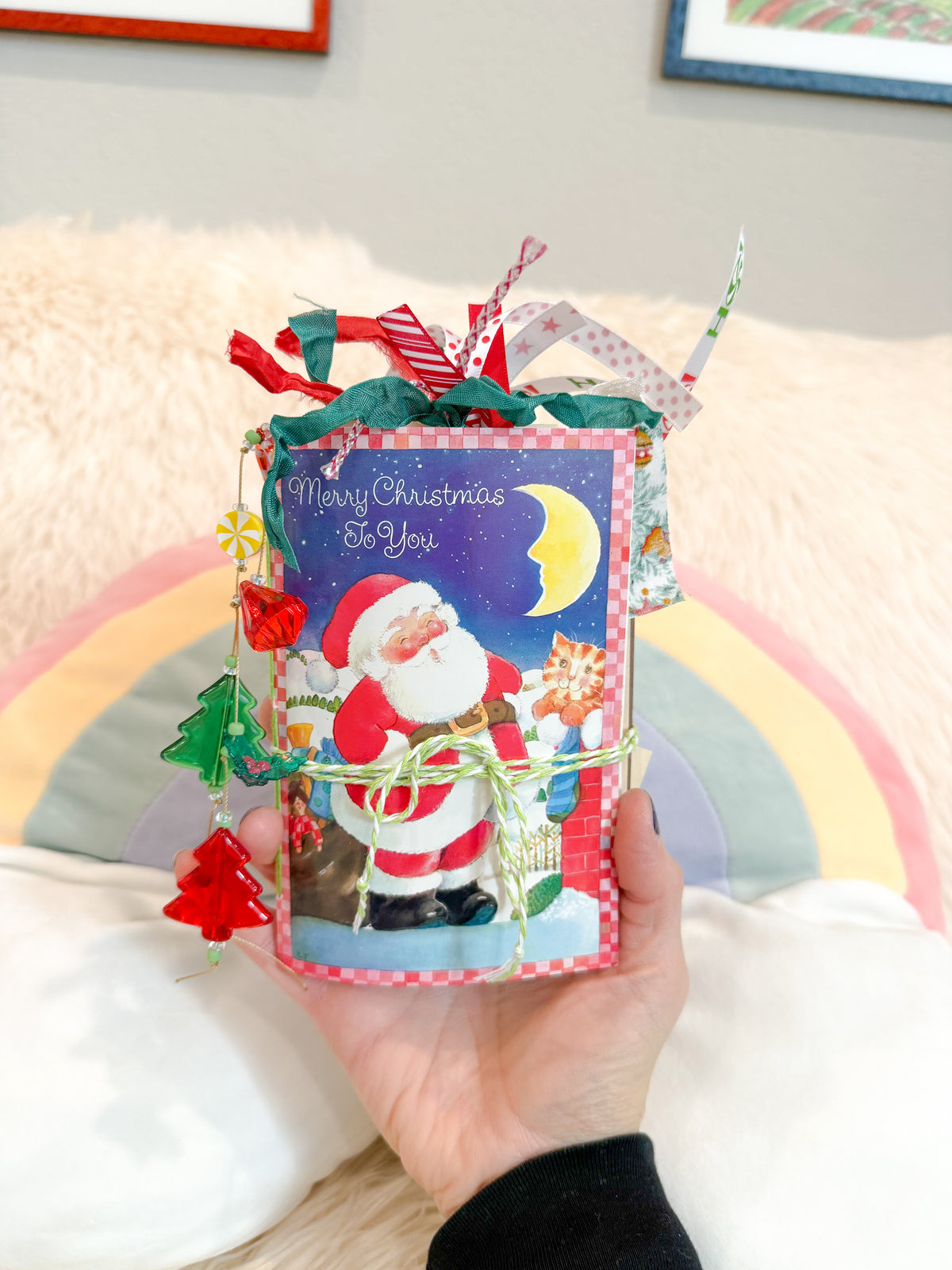BeanTown Buddies® Vintage Christmas Card Junk Journal