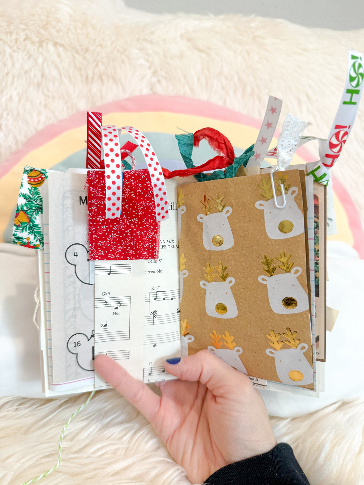 BeanTown Buddies® Vintage Christmas Card Junk Journal