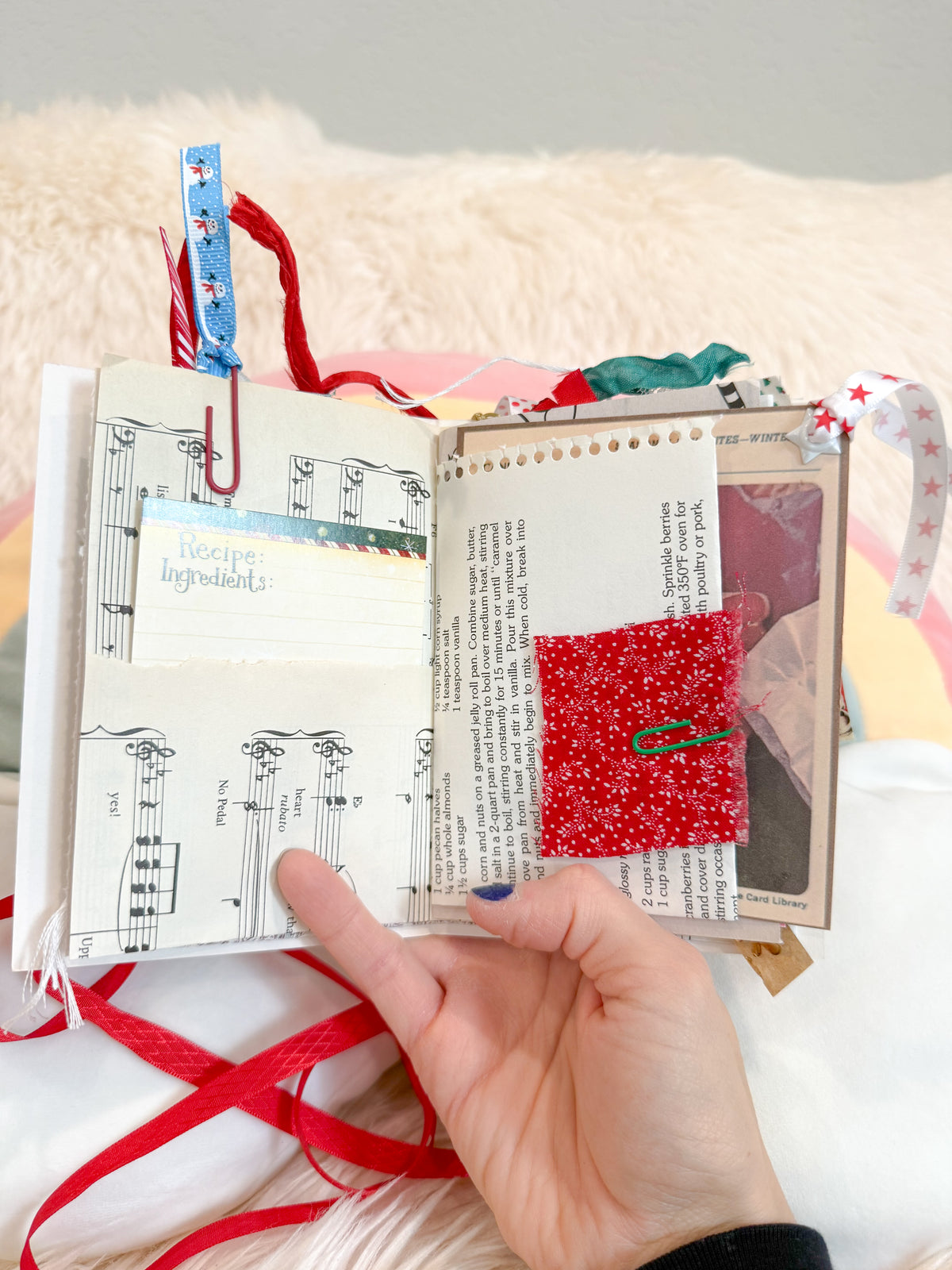 BeanTown Buddies® Vintage Christmas Card Junk Journal