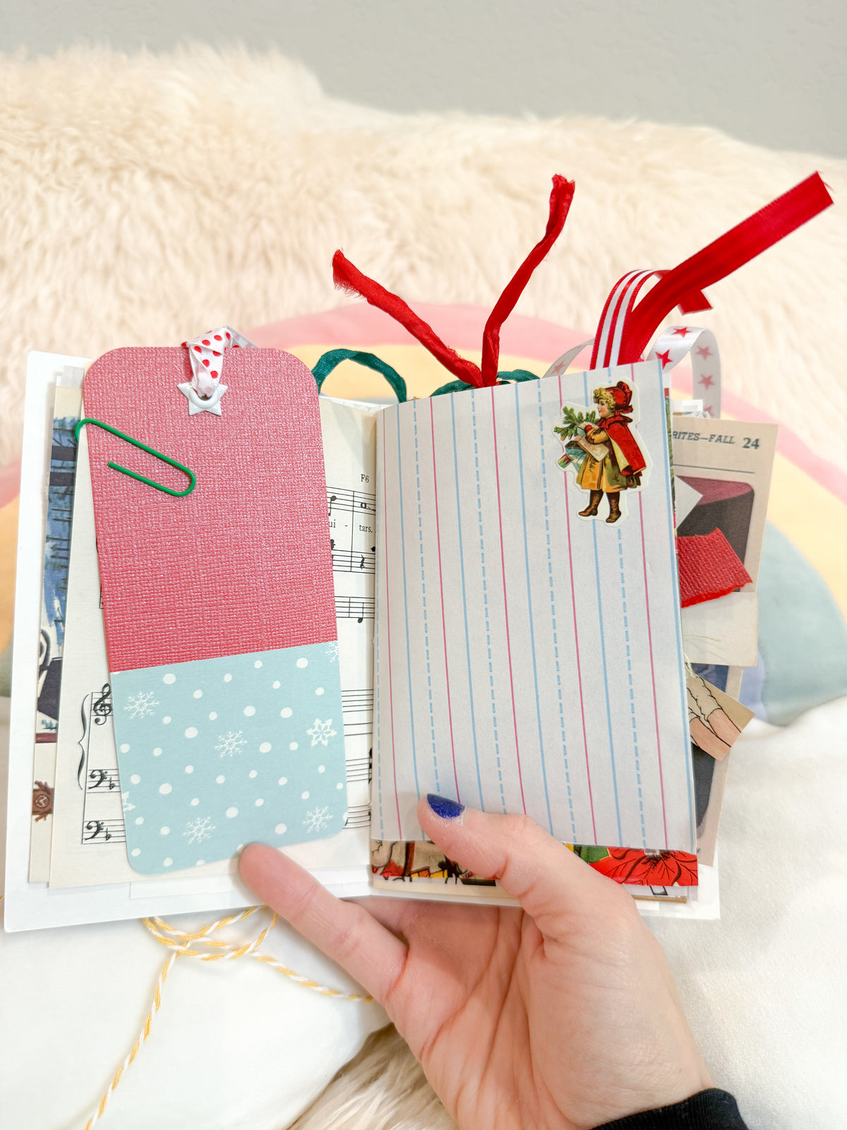 BeanTown Buddies® Vintage Christmas Card Junk Journal
