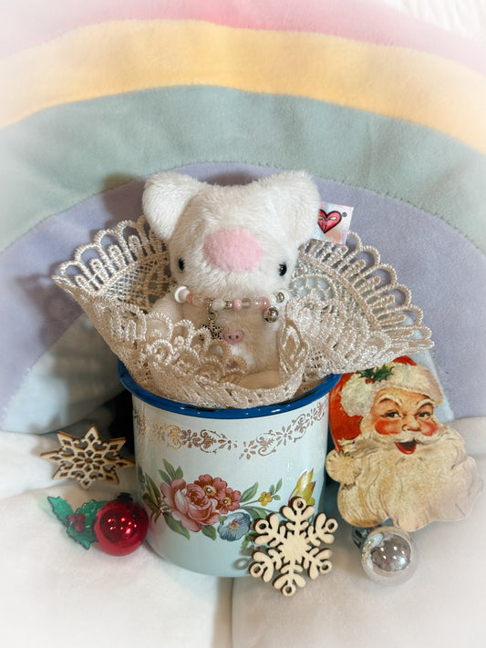 BeanTown Buddies® Tiny Polar Teddi & Vintage Cup
