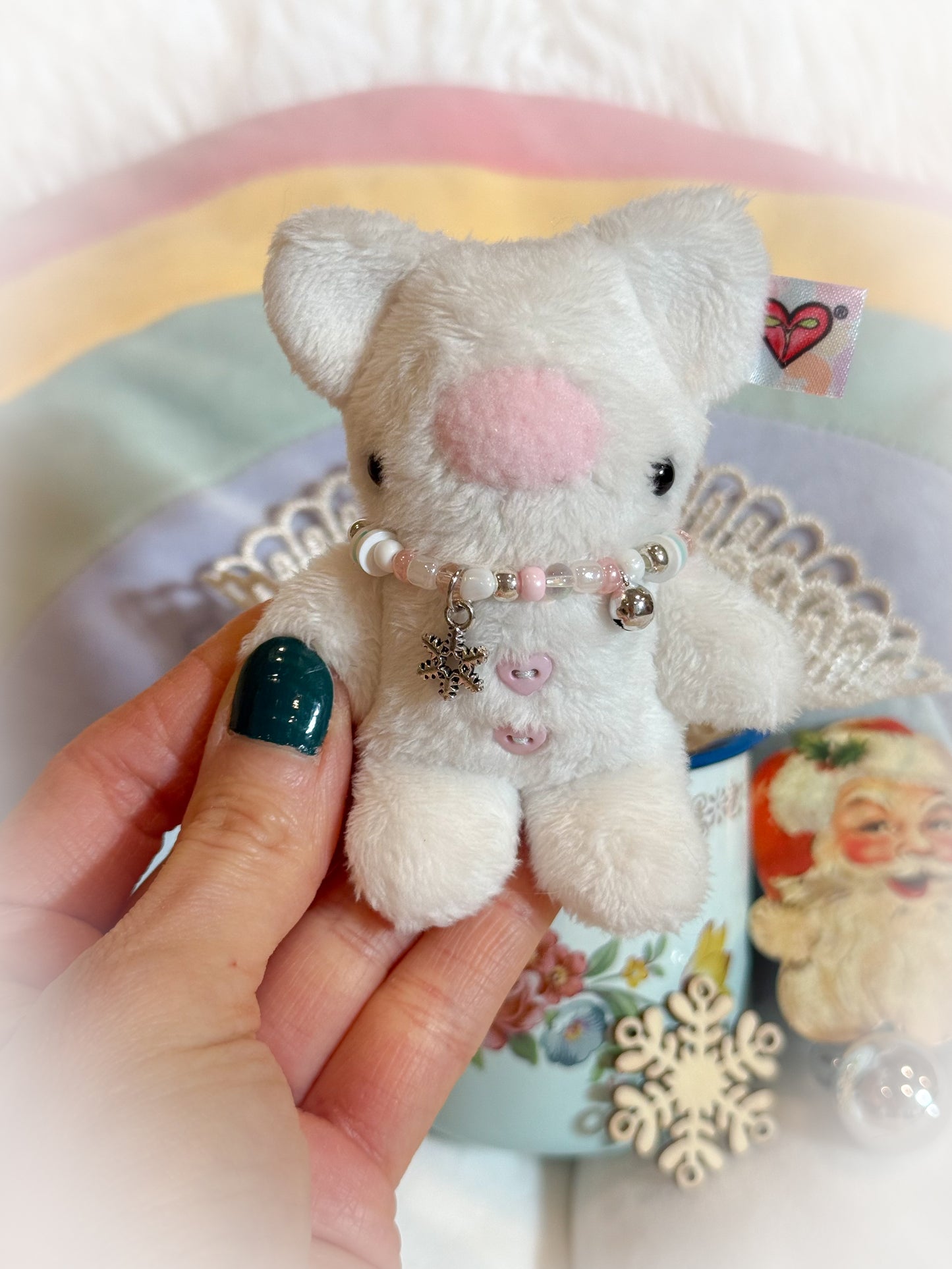 BeanTown Buddies® Tiny Polar Teddi & Vintage Cup