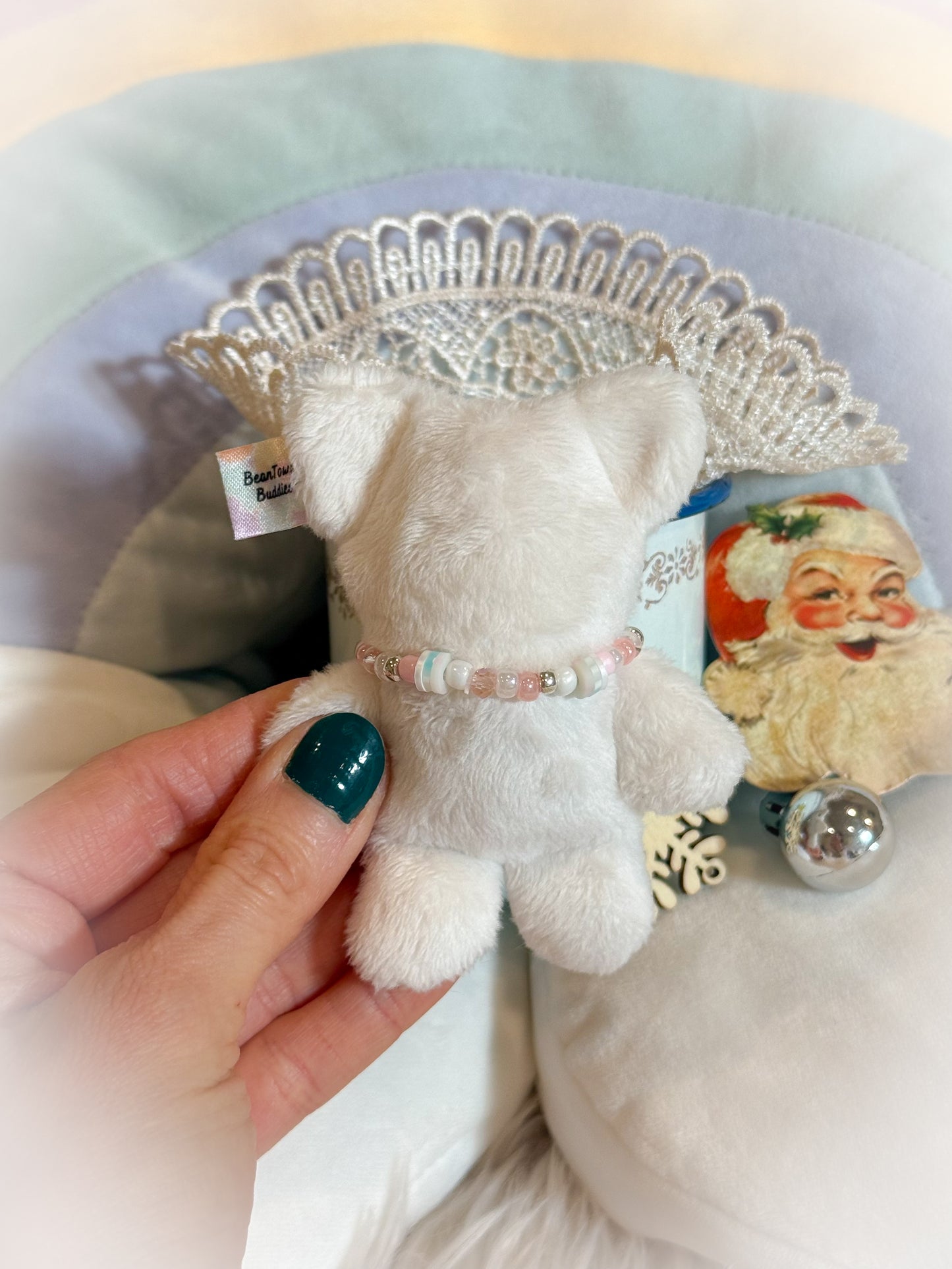 BeanTown Buddies® Tiny Polar Teddi & Vintage Cup