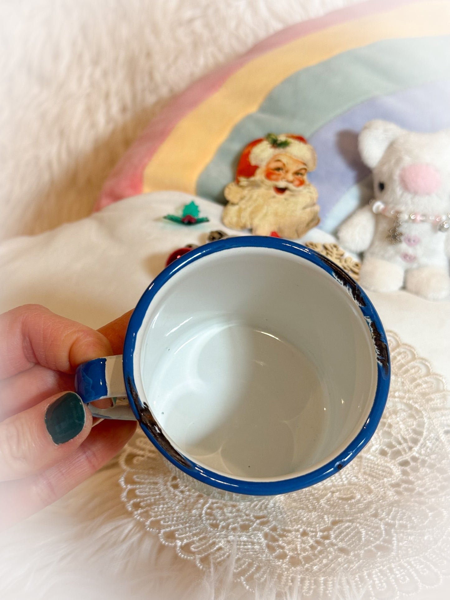 BeanTown Buddies® Tiny Polar Teddi & Vintage Cup