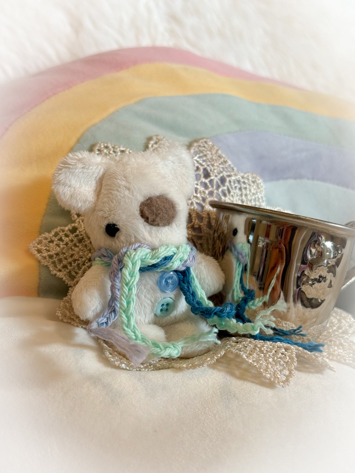 BeanTown Buddies® Tiny Polar Teddi & Vintage Bear Cup