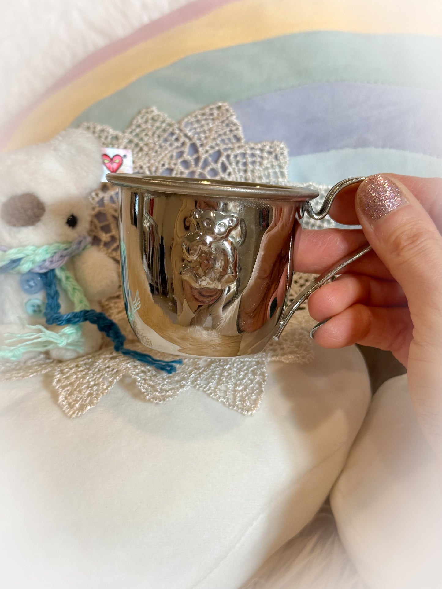 BeanTown Buddies® Tiny Polar Teddi & Vintage Bear Cup
