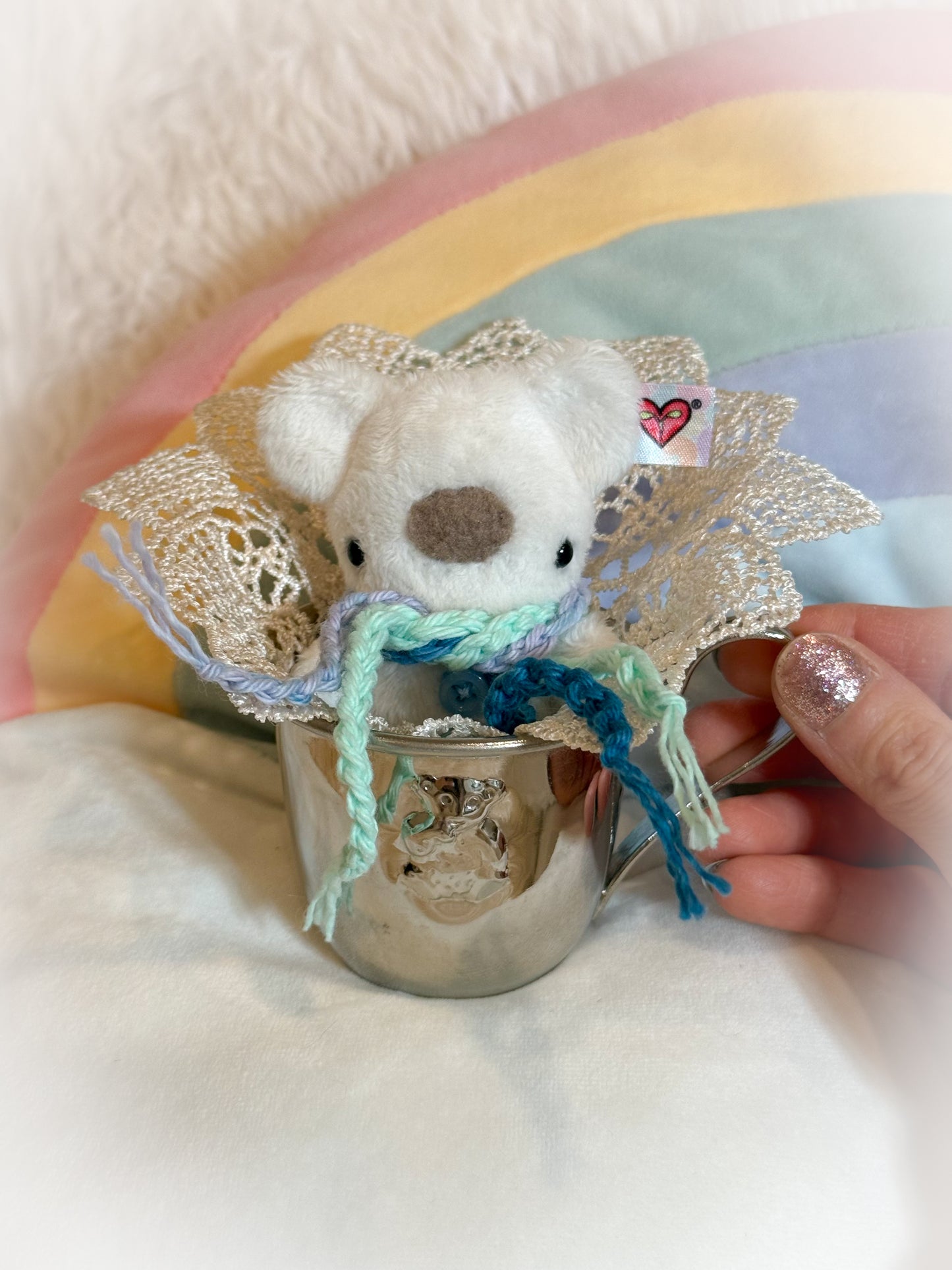 BeanTown Buddies® Tiny Polar Teddi & Vintage Bear Cup