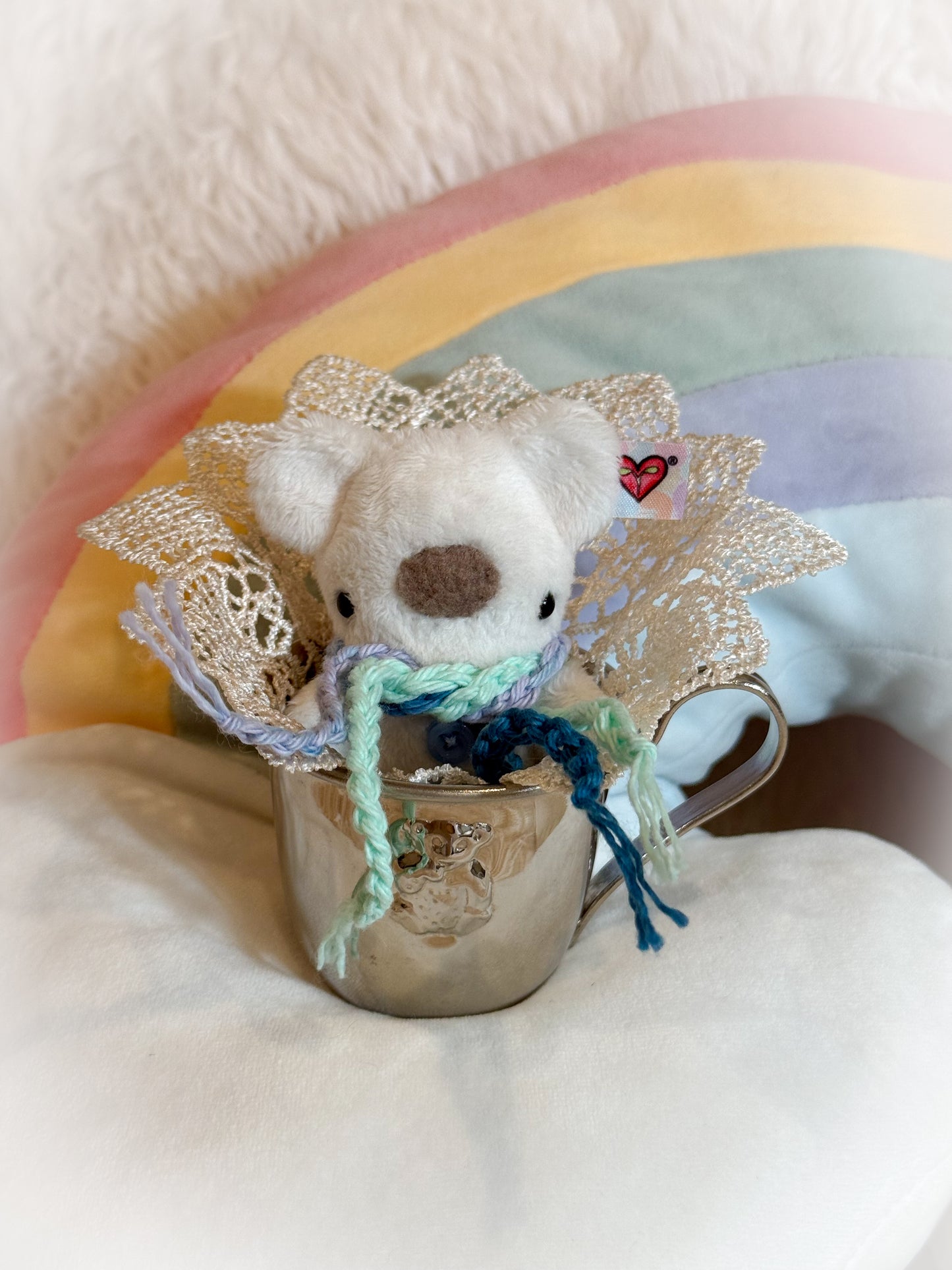 BeanTown Buddies® Tiny Polar Teddi & Vintage Bear Cup