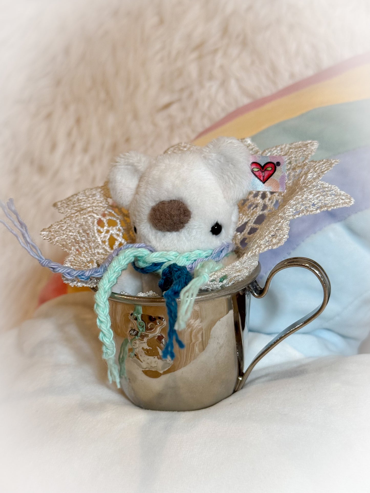 BeanTown Buddies® Tiny Polar Teddi & Vintage Bear Cup