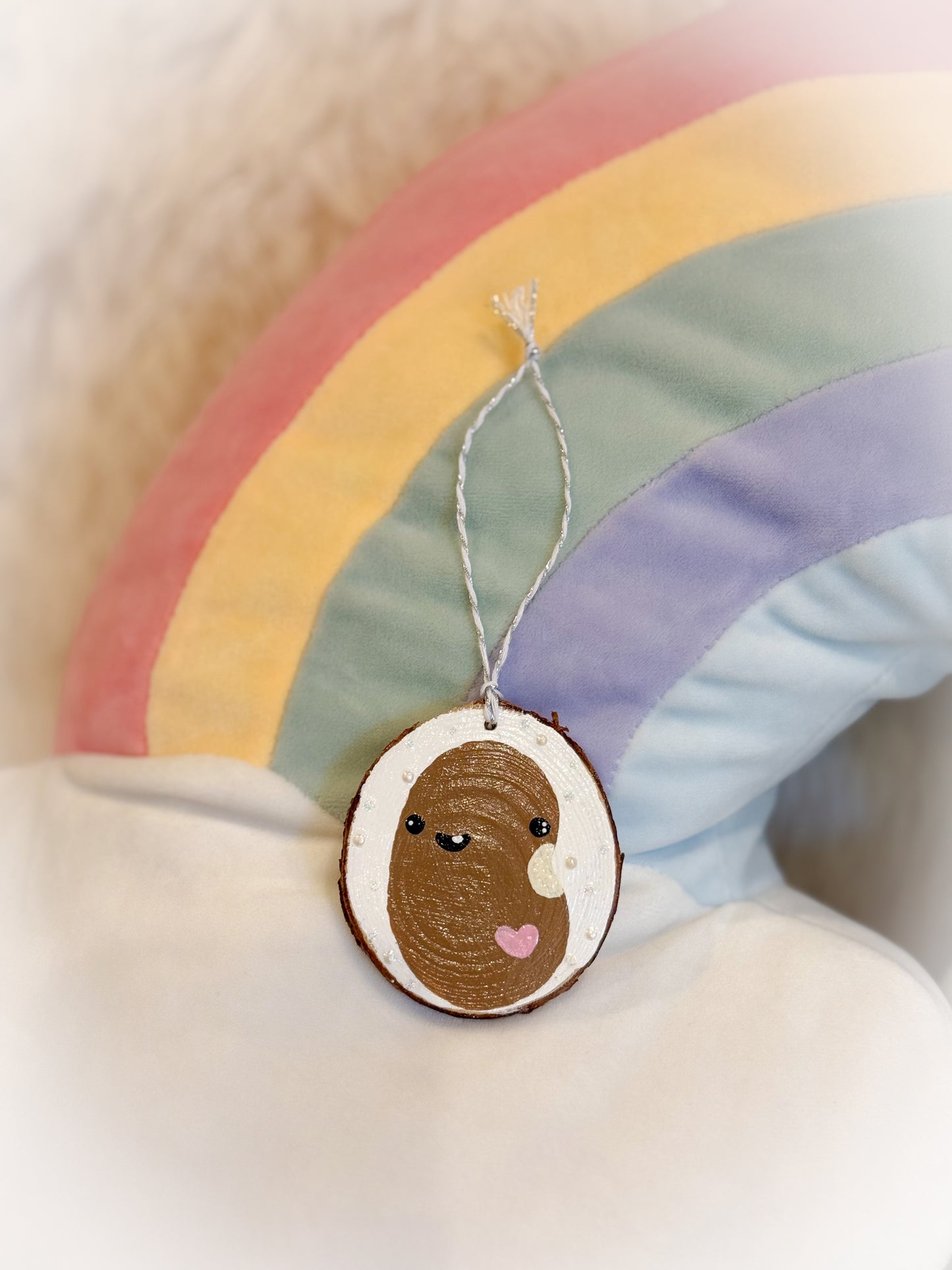 BeanTown Buddies® Wood Slice Bean Ornament