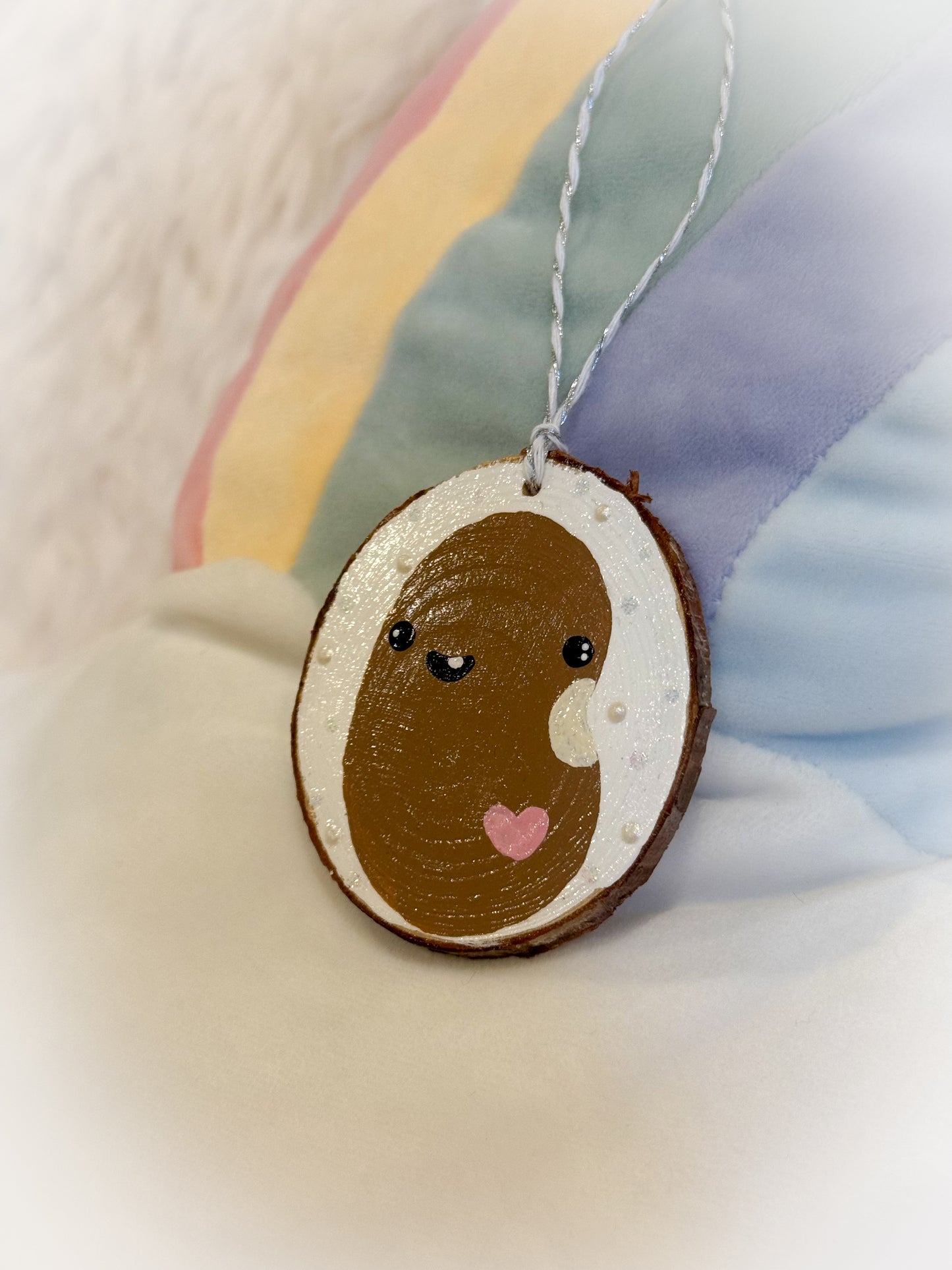 BeanTown Buddies® Wood Slice Bean Ornament