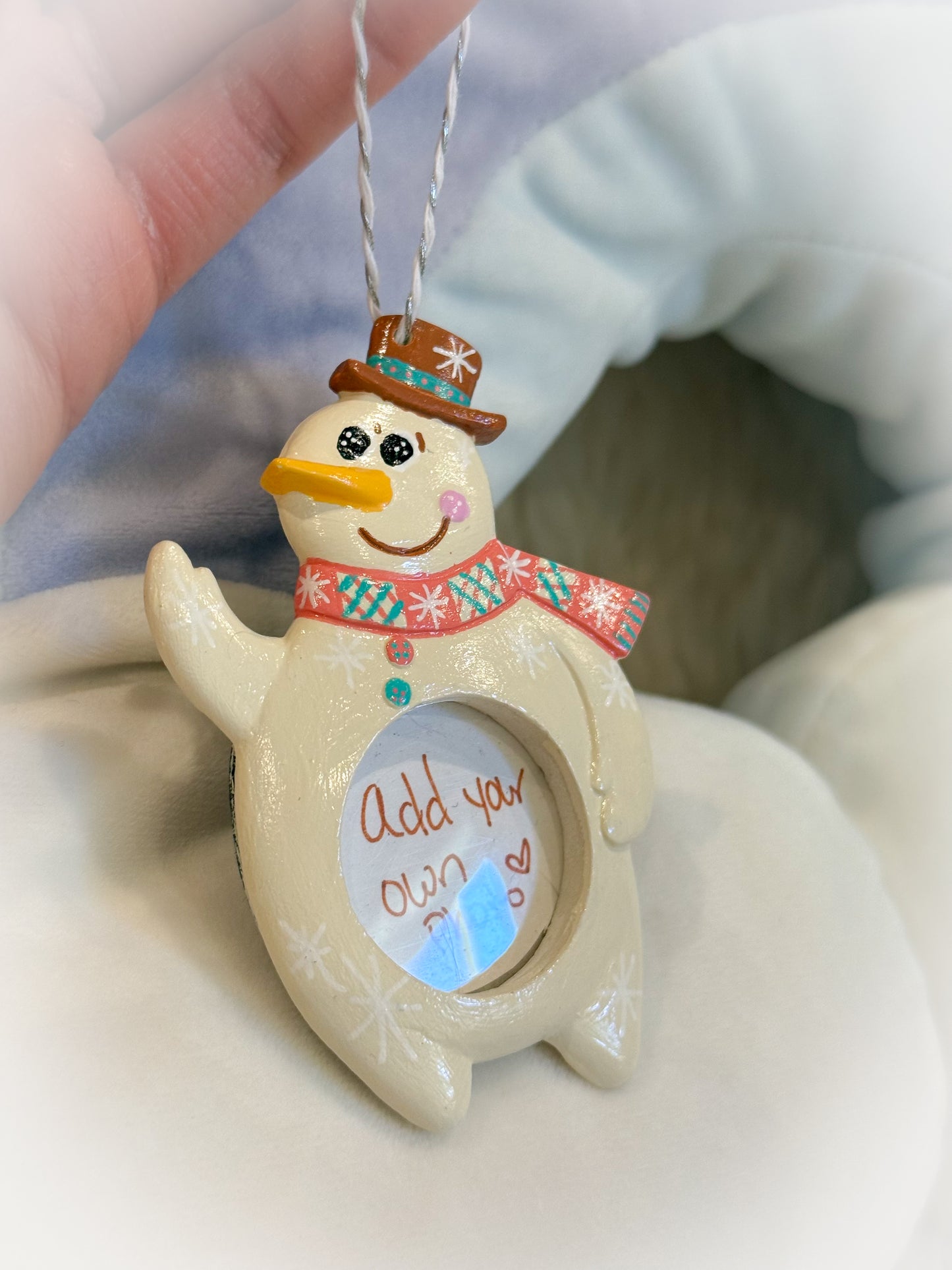 BeanTown Buddies® Snowman Photo Ornament