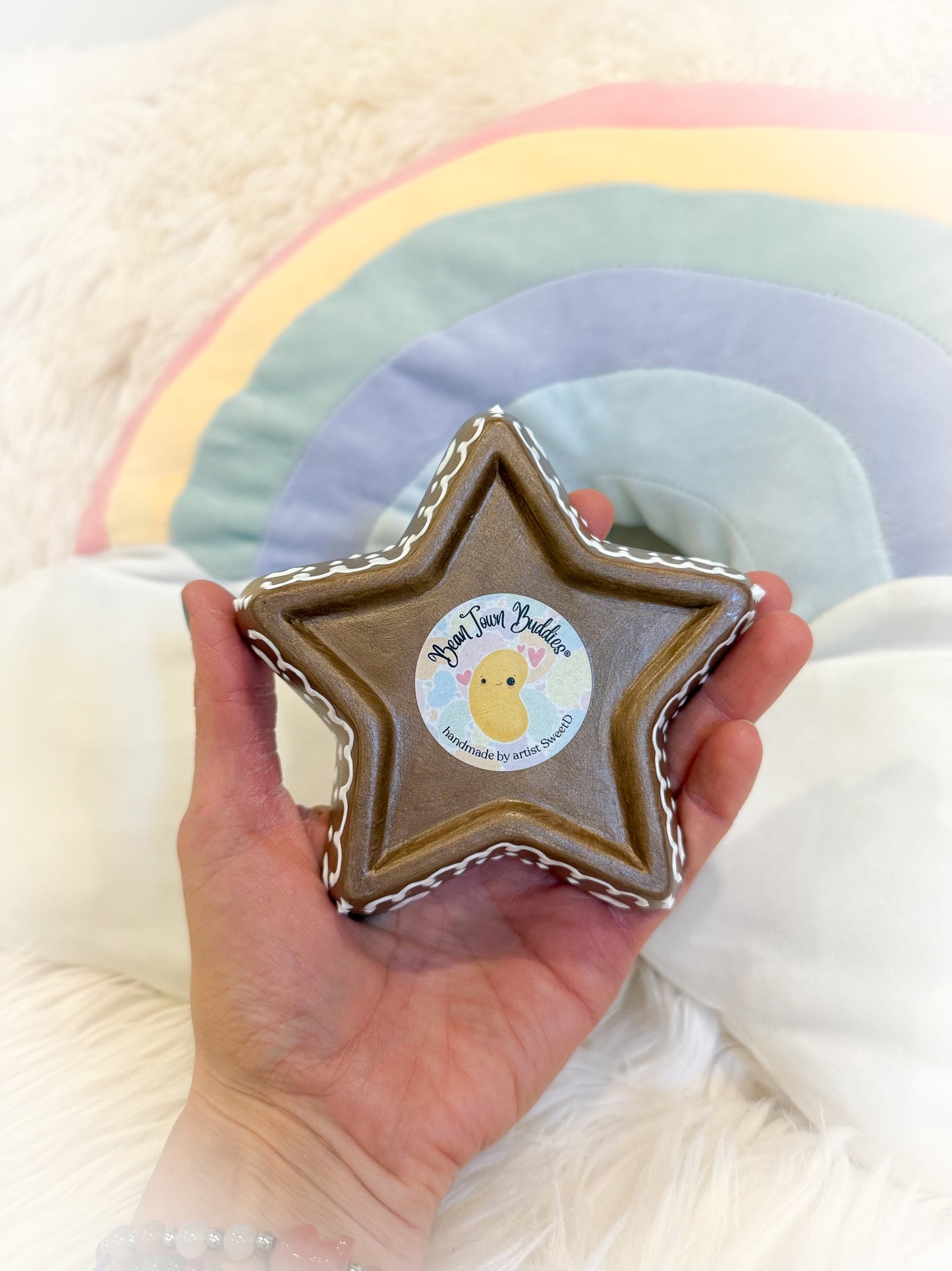 BeanTown Buddies®  Gingerbread Star Trinket Tray