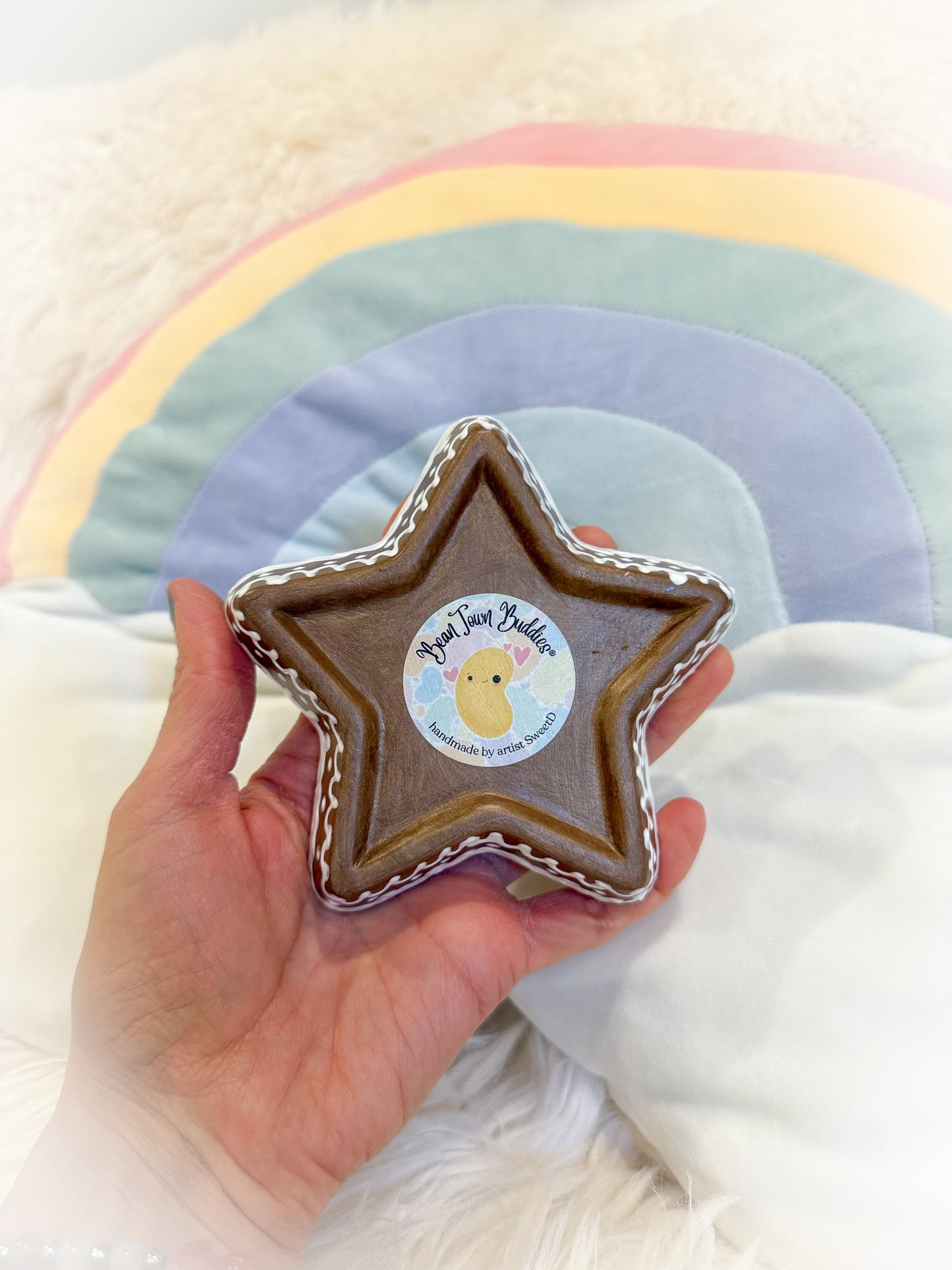BeanTown Buddies®  Gingerbread Star Trinket Tray