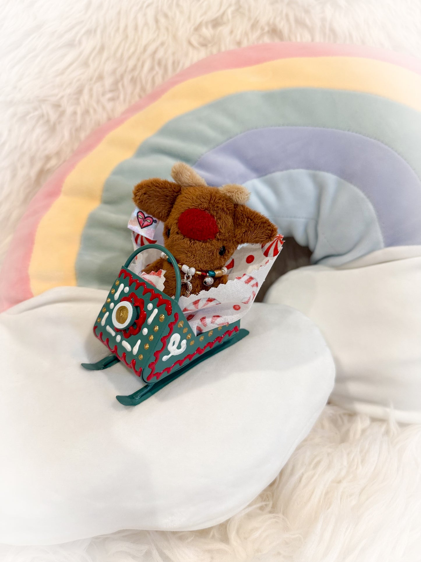 BeanTown Buddies® Tiny Reindeer & Sled Set