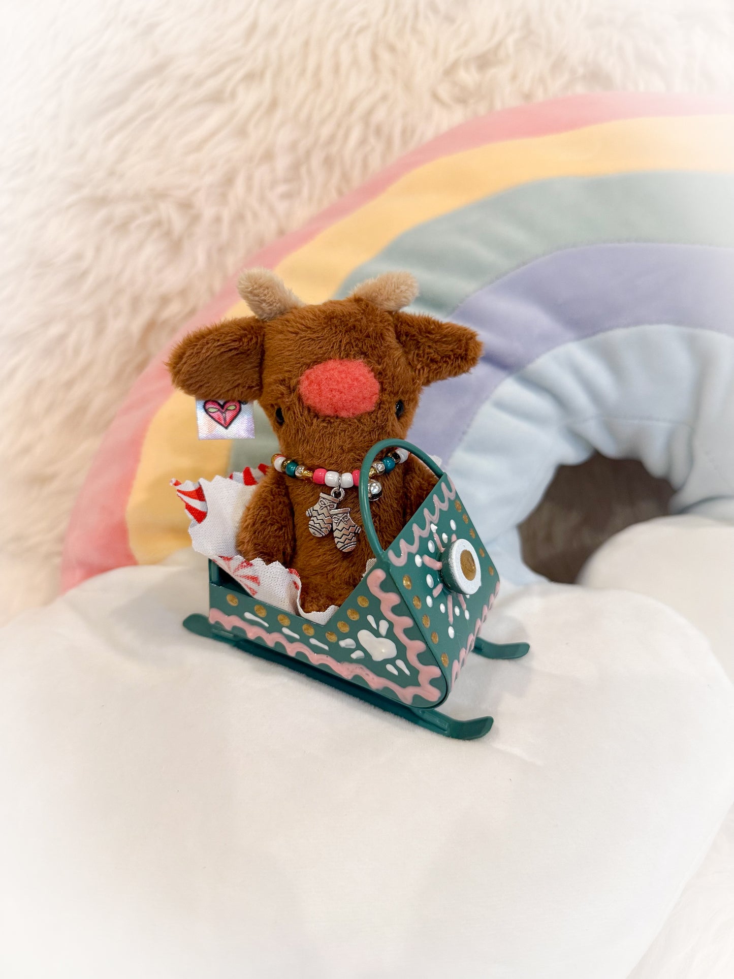 BeanTown Buddies® Tiny Reindeer & Sleigh Set