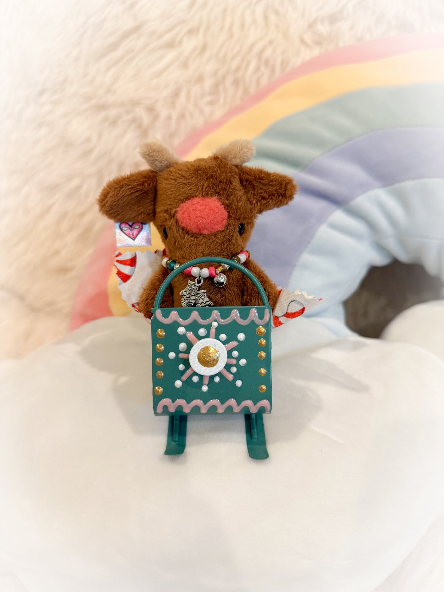 BeanTown Buddies® Tiny Reindeer & Sleigh Set