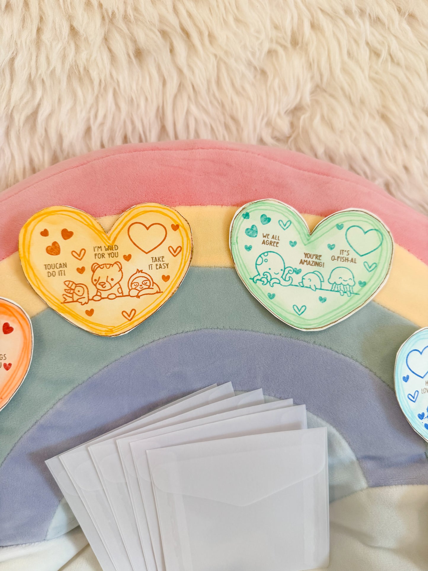 BeanTown Buddies® Mini Heart Card & Envelope Set