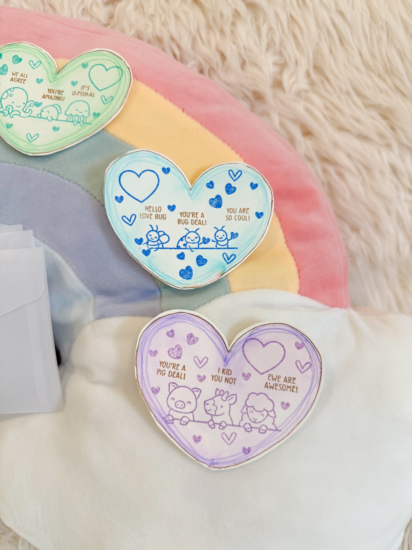 BeanTown Buddies® Mini Heart Card & Envelope Set