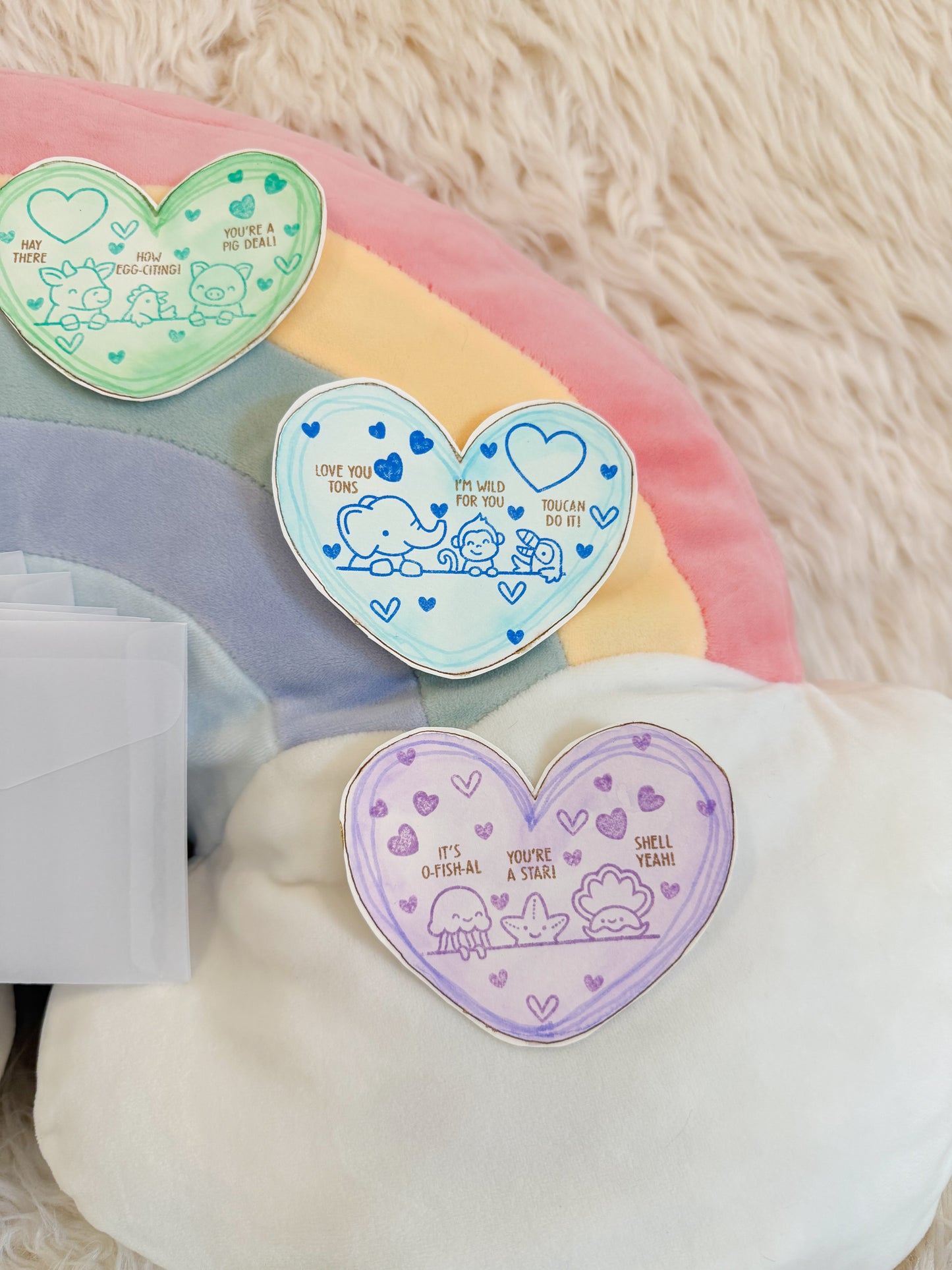 BeanTown Buddies® Mini Heart Card & Envelope Set