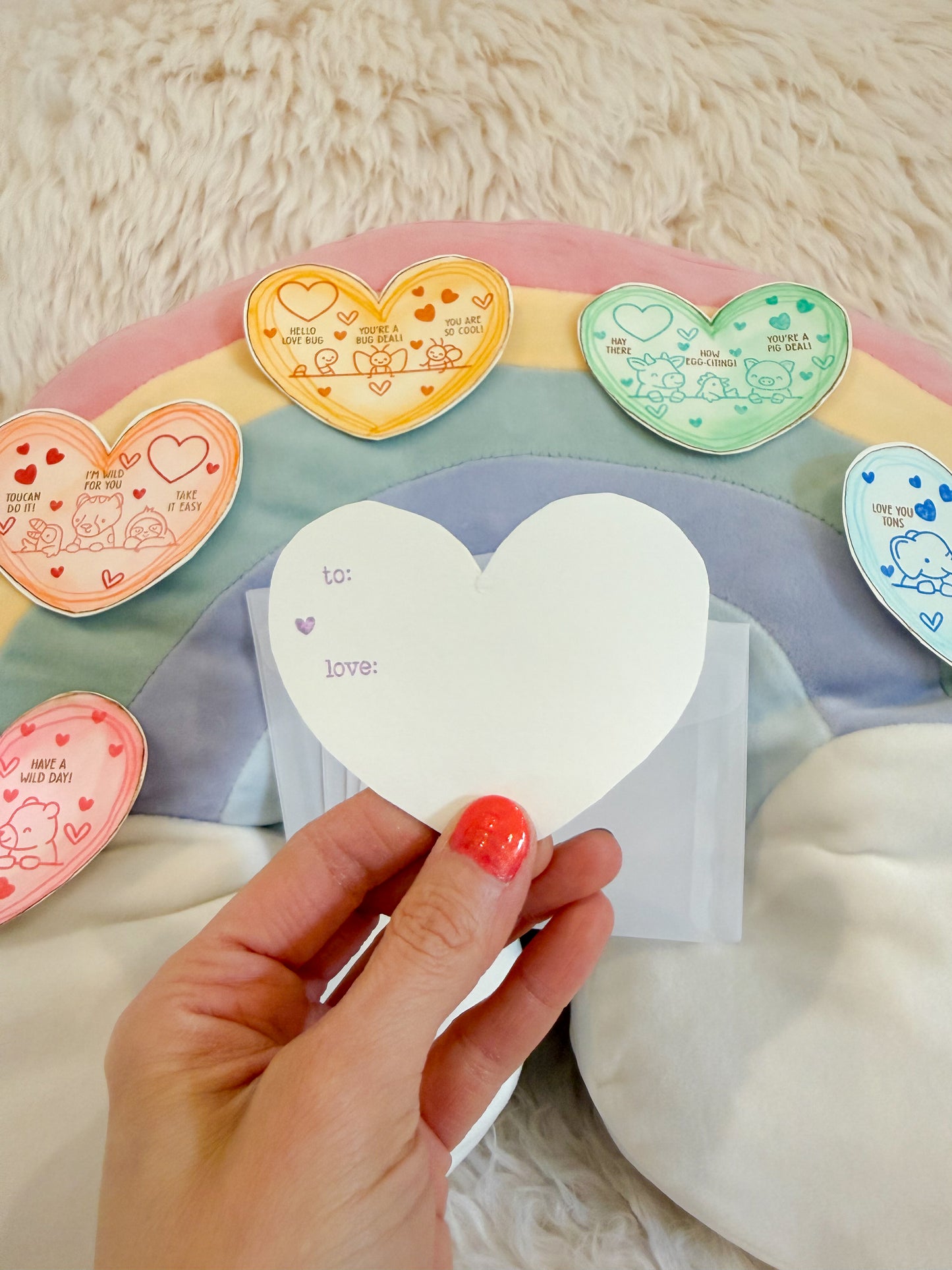 BeanTown Buddies® Mini Heart Card & Envelope Set