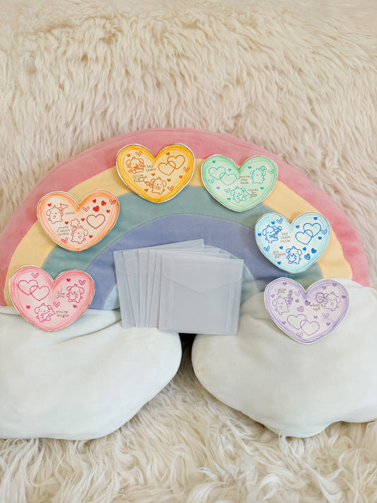 BeanTown Buddies® Mini Puppies Heart Card & Envelope Set