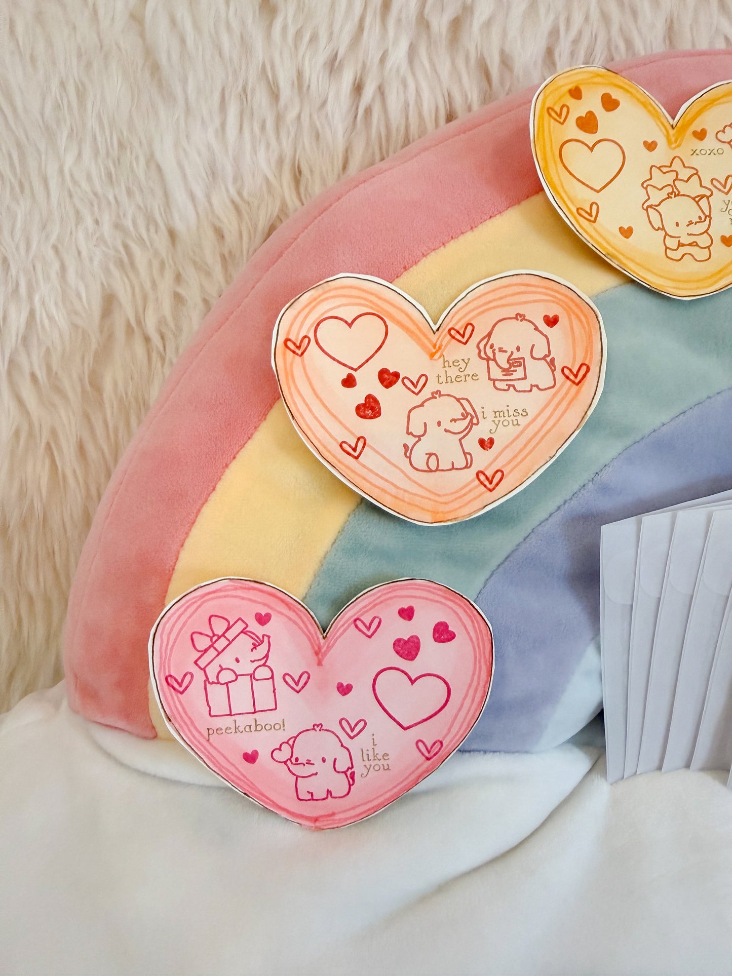 BeanTown Buddies® Mini Elephants Heart Card & Envelope Set